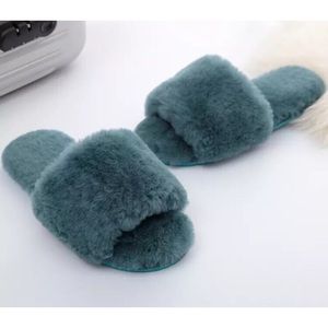New Turquoise Teal Sheepskin Slippers